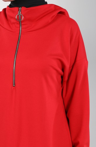 Hooded Sports Tunic 8280-08 Red 8280-08