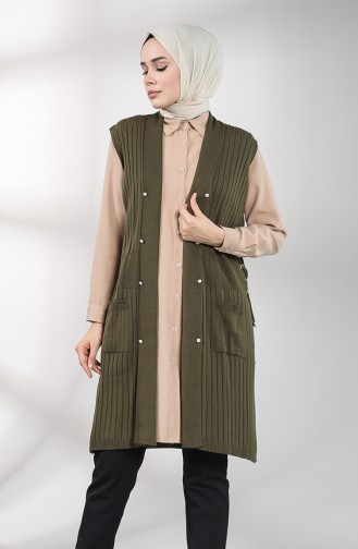 Khaki Waistcoats 0804-12