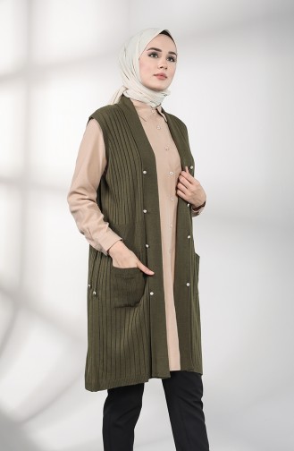 Khaki Waistcoats 0804-12