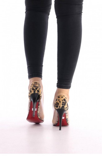 Chaussures a Talons Couleur Brun 00177.LEOPAR