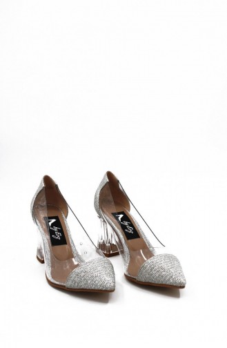 Silver Gray High-Heel Shoes 00258.GUMUS