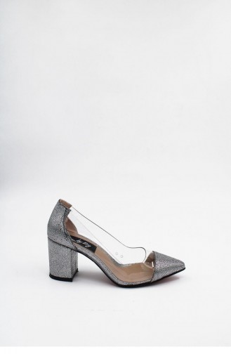 Silver Gray High-Heel Shoes 00176.GUMUS