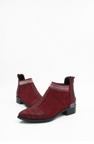 Claret Red Boots-booties 00179.BORDO