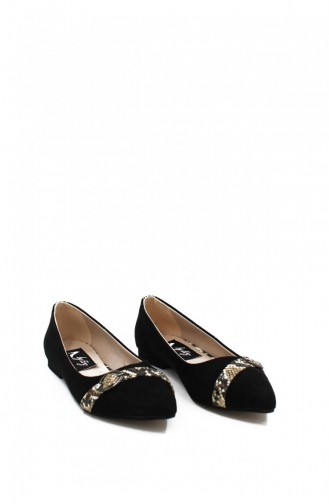 Black Woman Flat Shoe 00261.SIYAHSUET