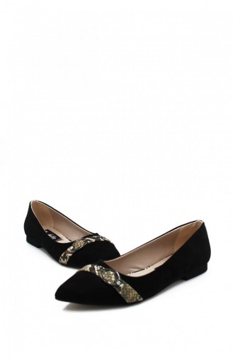 Black Woman Flat Shoe 00261.SIYAHSUET