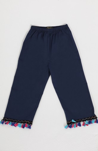 Children Trousers with Tassels 25082-02 Light Navy Blue 25082-02