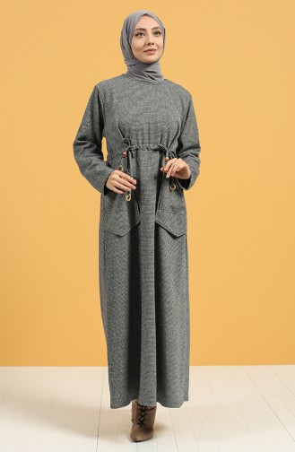 Dunkelblau Hijab Kleider 21K8170-03