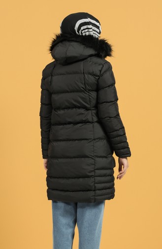 Zippered quilted Coat 1483-01 Black 1483-01