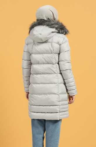 Zippered quilted Coat 1483-05 Gray 1483-05