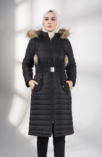 Hooded quilted Coat 5095-05 Black 5095-05