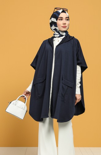 Navy Blue Poncho 2011-07