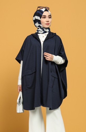 Navy Blue Poncho 2011-07