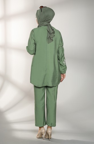 Aerobin Fabric Tunic Trousers Double Suit 20y8064-01 Sea Green 20Y8064-01