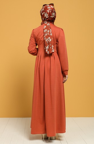 Robe Hijab Couleur brique 1011-06