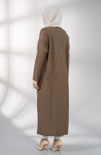 Dunkel-Senf Hijab Kleider 8135-01