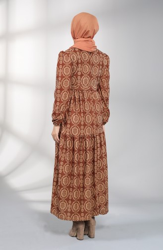 Robe Hijab Couleur Brun 5189-01