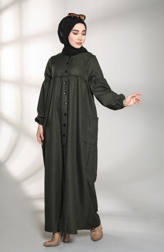 Khaki Hijab Kleider 21K8123A-04