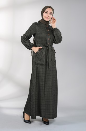 Dunkelgrün Hijab Kleider 21K8169-02