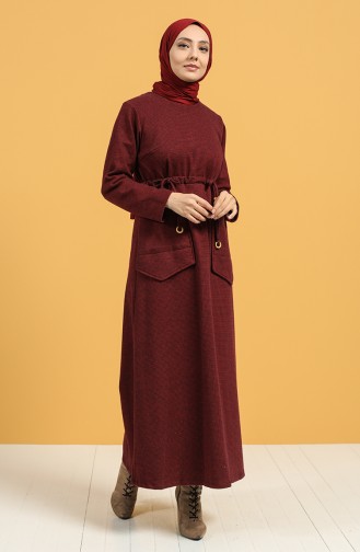 Grau Hijab Kleider 21K8170-02