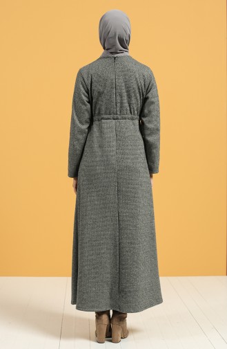 Grau Hijab Kleider 21K8170-04