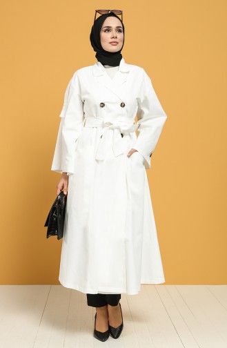 Trench Coat Blanc 9034-06