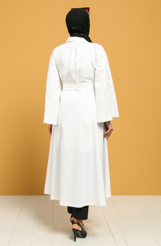 White Trench Coats Models 9034-06