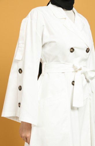 White Trench Coats Models 9034-06