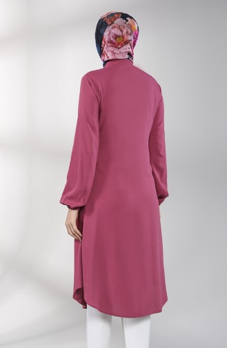 Tunique Longue a Capuche 3172-01 Rose Pâle 3172-01