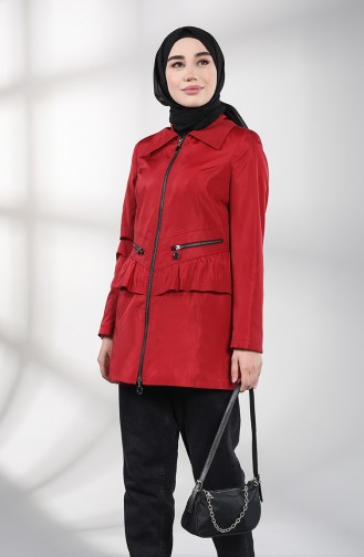 Claret Red Raincoat 1306-01