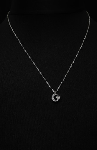 Silver Gray Necklace 303-01