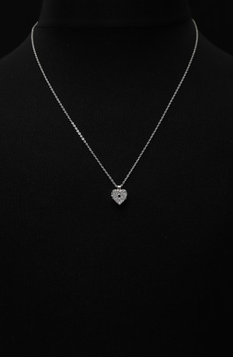 Silver Gray Necklace 304-01