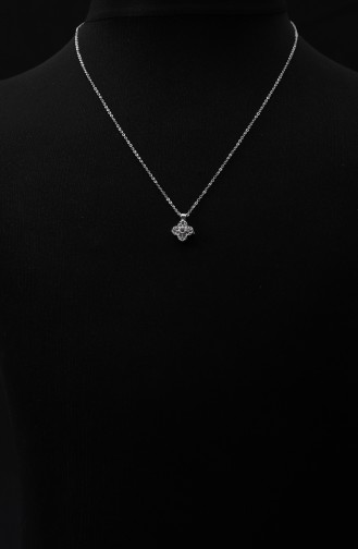 Silver Gray Necklace 307-01