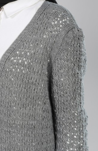 Grau Strickjacke 0584-04