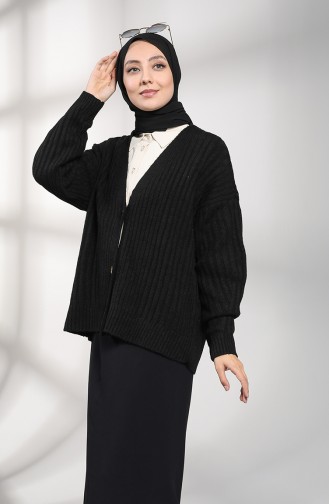 Schwarz Strickjacke 0585-03