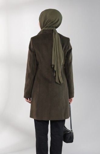 Zippered Stamp Coat 1778-02 Khaki 1778-02