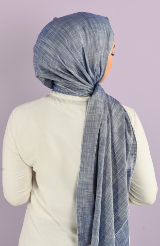 Kot Desen Pamuk Şal 4823-01 Kot Mavi