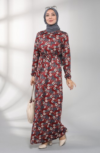 Robe Hijab Bordeaux 8887-03