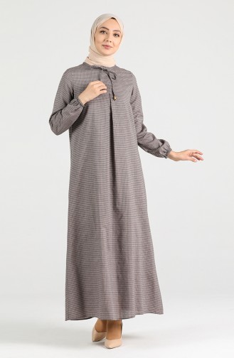 Dunkelblau Hijab Kleider 1389-06