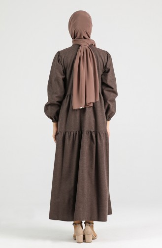 Braun Hijab Kleider 1434-05