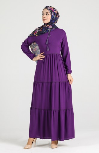 Robe Hijab Pourpre 4556-03