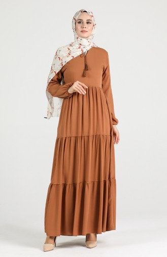 Robe Hijab Tabac 4556-08