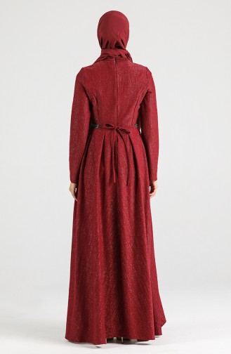 فستان أحمر كلاريت 5200-02