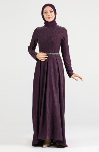 Lila Hijab Kleider 5200-03