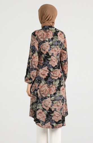 Floral Print Tunic 3171-02 Anthracite 3171-02