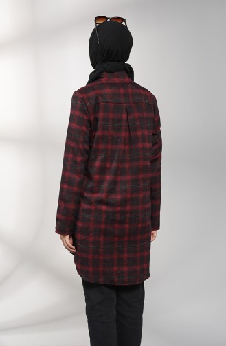 Oduncu Gömlek Tunik 3225-01 Bordo