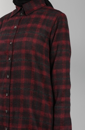 Oduncu Gömlek Tunik 3225-01 Bordo