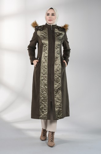 معطف طويل كاكي 1490-02