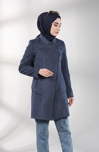 Zippered Cachet Coat 1778-03 Indigo 1778-03