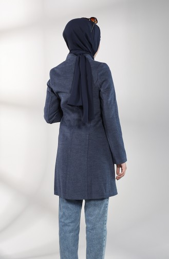 Zippered Cachet Coat 1778-03 Indigo 1778-03