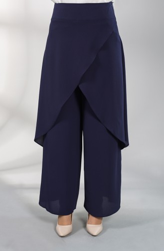 Baggy Pants Skirt 3209-01 Navy Blue 3209-01